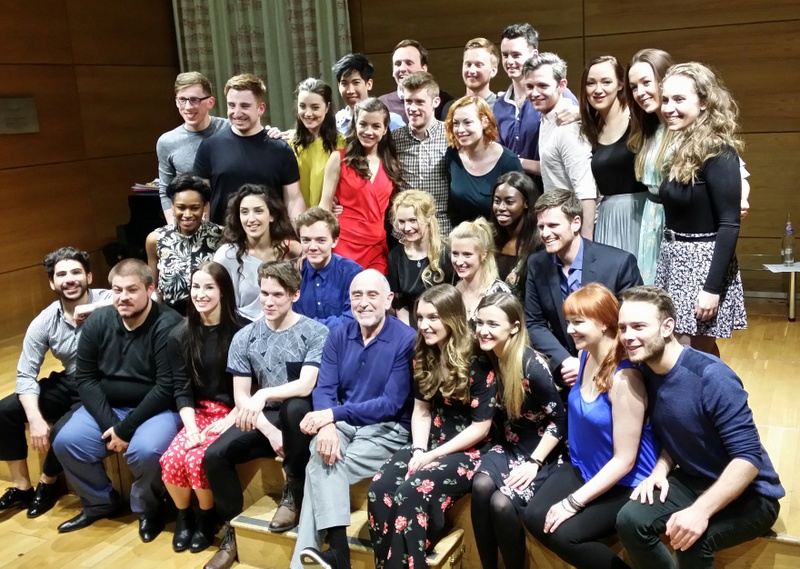 Claude-Michel Schönberg with the RAM Music Theatre students, May 2017